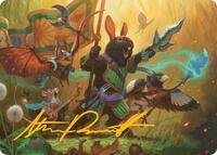 Valley Questcaller Art Card (Gold-Stamped Signature), Art Series: Bloomburrow