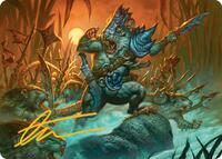 Persistent Marshstalker Art Card (Gold-Stamped Signature), Art Series: Bloomburrow