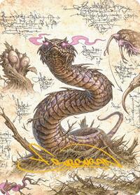 Rottenmouth Viper Art Card (Gold-Stamped Signature), Art Series: Bloomburrow