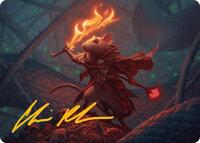 Emberheart Challenger Art Card (Gold-Stamped Signature), Art Series: Bloomburrow