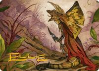 Hired Claw Art Card (Gold-Stamped Signature), Art Series: Bloomburrow