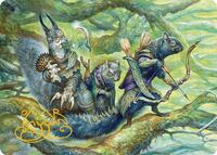 The Odd Acorn Gang Art Card (Gold-Stamped Signature), Art Series: Bloomburrow