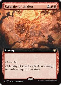 Calamity of Cinders (Extended Art), Commander: Bloomburrow