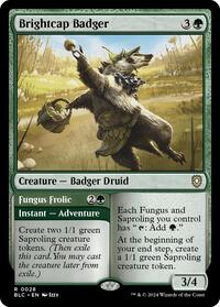 Brightcap Badger, Commander: Bloomburrow