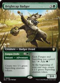 Brightcap Badger (Extended Art), Commander: Bloomburrow