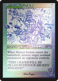 Meteor Golem (1660) (Rainbow Foil), Secret Lair Drop Series