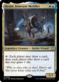 Kwain, Itinerant Meddler, Commander: Bloomburrow