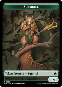 Squirrel // Treasure Double-Sided Token, Bloomburrow