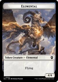 Elemental // Cat Double-Sided Token, Commander: Bloomburrow