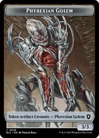 Phyrexian Golem // Faerie Double-Sided Token, Commander: Bloomburrow