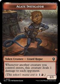 Agate Instigator // Rabbit Double-Sided Token, Commander: Bloomburrow