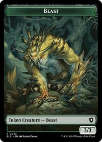 Beast (0024) // Treasure Double-Sided Token, Commander: Bloomburrow