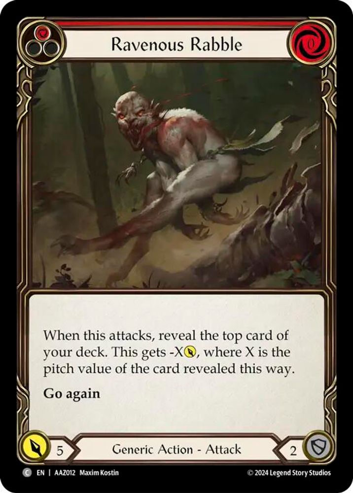 Ravenous Rabble (Red), Standard, front
