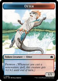 Otter // Thornplate Intimidator Double-Sided Token, Bloomburrow