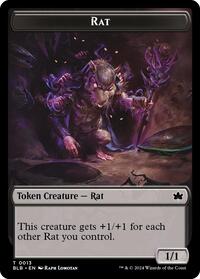 Rat // Splash Lasher Double-Sided Token, Bloomburrow