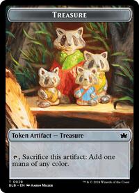 Treasure // Steampath Charger Double-Sided Token, Bloomburrow