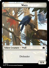 Wall // Intrepid Rabbit Double-Sided Token, Bloomburrow