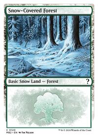 Snow-Covered Forest (White Border), Mystery Booster 2