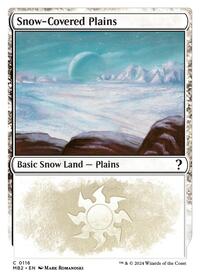 Snow-Covered Plains (White Border), Mystery Booster 2