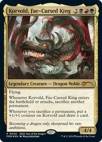 Korvold, Fae-Cursed King (Year of the Dragon 2024), Standard Showdown Promos