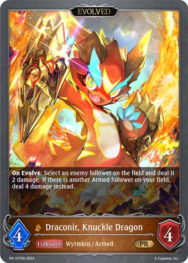 Draconir, Knuckle Dragon (Evolved), Standard, front