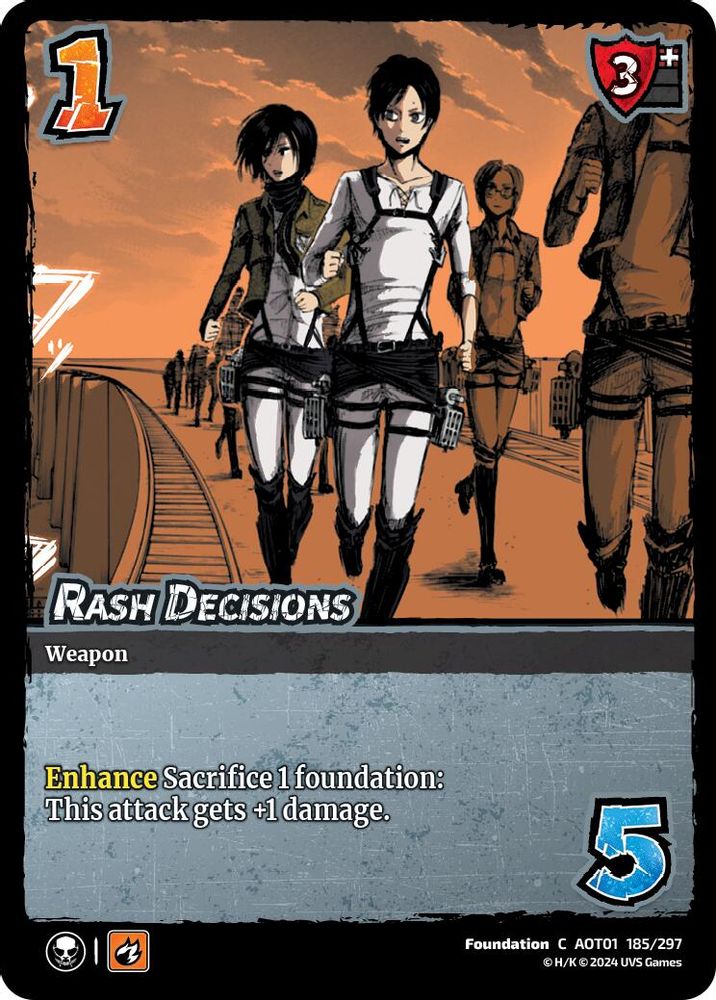 Rash Decisions, Standard, front