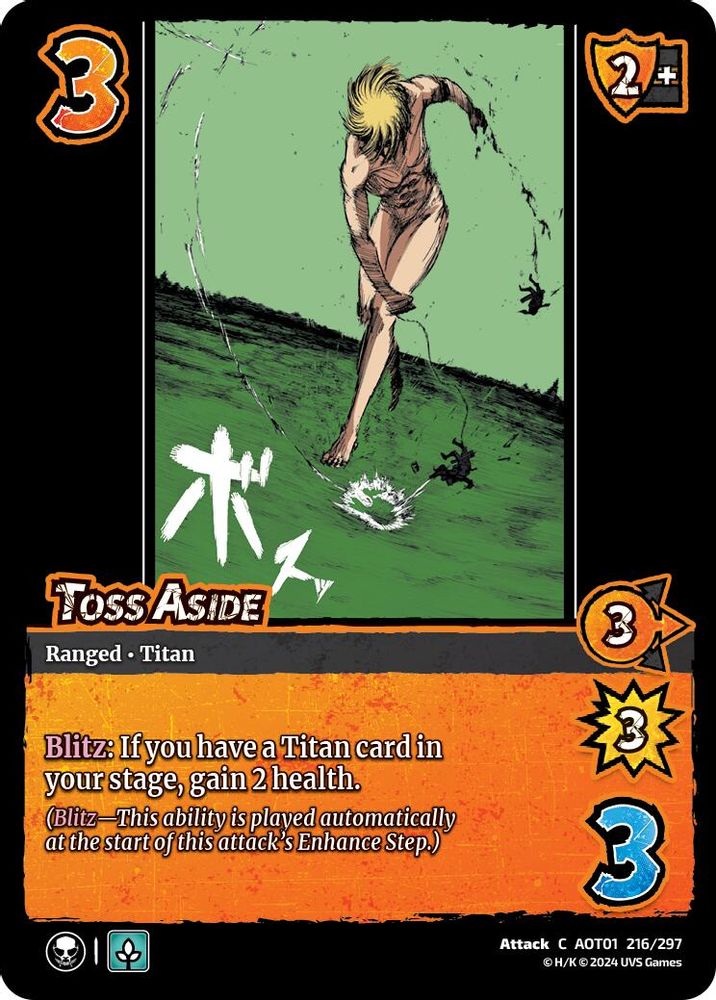 Toss Aside, Standard, front