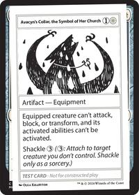 Avacyn's Collar, the Symbol of Her Church, Mystery Booster 2 Playtest Cards