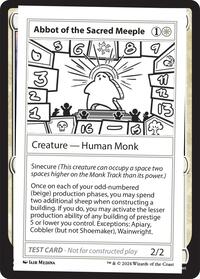 Abbot of the Sacred Meeple, Mystery Booster 2 Playtest Cards