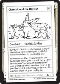 Champion of the Hareish, Mystery Booster 2 Playtest Cards