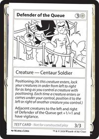Defender of the Queue, Mystery Booster 2 Playtest Cards