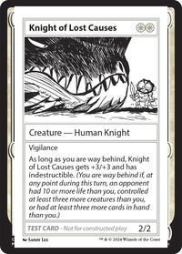 Knight of Lost Causes, Mystery Booster 2 Playtest Cards
