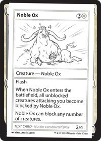 Noble Ox, Mystery Booster 2 Playtest Cards