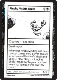 Pinchy McStingbutt, Mystery Booster 2 Playtest Cards