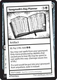 Yawgmoth's Day Planner, Mystery Booster 2 Playtest Cards