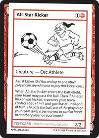 All-Star Kicker, Mystery Booster 2 Playtest Cards