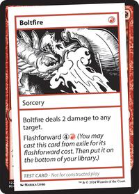 Boltfire, Mystery Booster 2 Playtest Cards