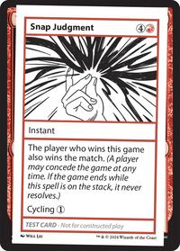 Snap Judgment, Mystery Booster 2 Playtest Cards