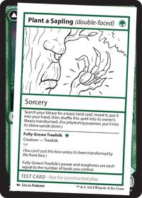 Plant a Sapling (double-faced), Mystery Booster 2 Playtest Cards