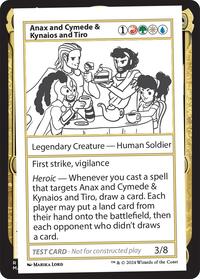 Anax and Cymede & Kynaios and Tiro, Mystery Booster 2 Playtest Cards