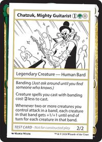 Chatzuk, Mighty Guitarist, Mystery Booster 2 Playtest Cards