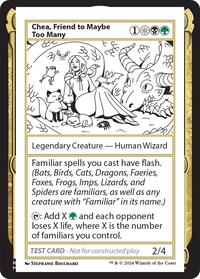 Chea, Friend to Maybe Too Many, Mystery Booster 2 Playtest Cards