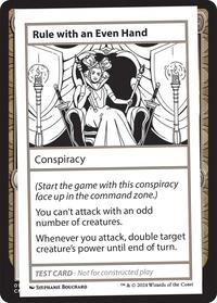 Rule with an Even Hand, Mystery Booster 2 Playtest Cards