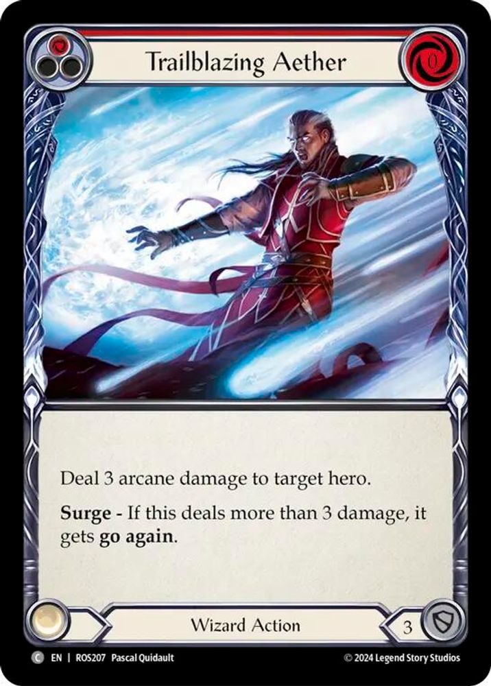 Trailblazing Aether (Red), Standard, front