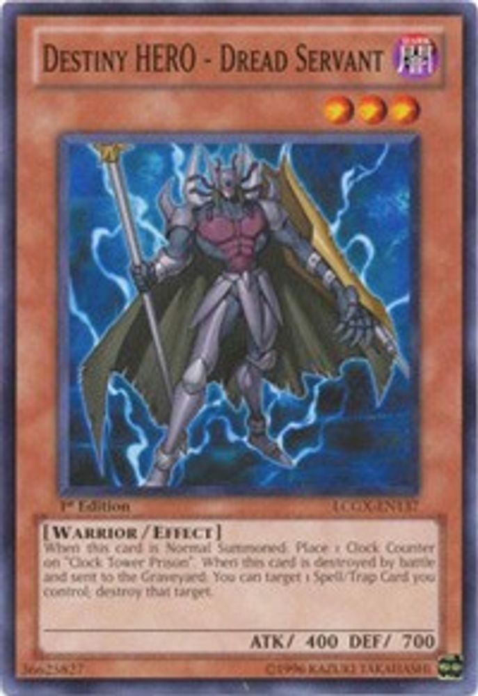 Destiny HERO - Dread Servant, 1st-edition, front