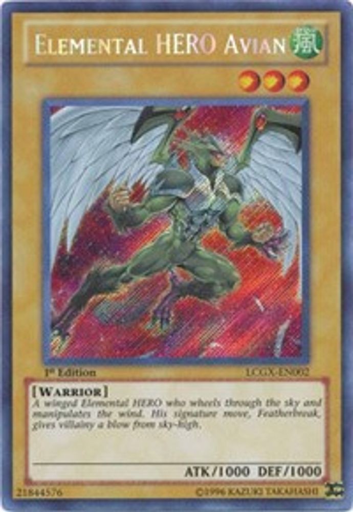 Elemental HERO Avian (Alternate Art), 1st-edition, front