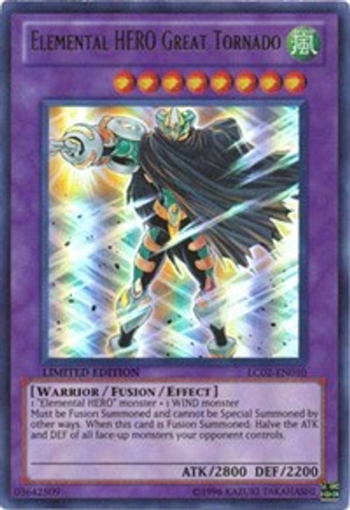Elemental HERO Great Tornado, Limited, front