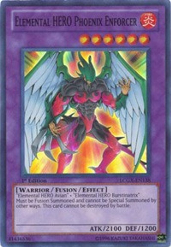 Elemental HERO Phoenix Enforcer, 1st-edition, front