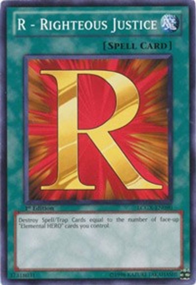 R - Righteous Justice, 1st-edition, front