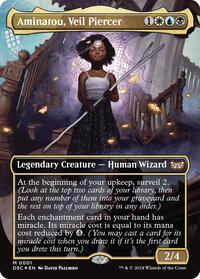 Aminatou, Veil Piercer (Borderless), Commander: Duskmourn: House of Horror